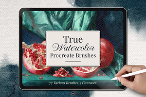 True Watercolor Procreate Brushes, a Brush Add-On by Freezerondigital