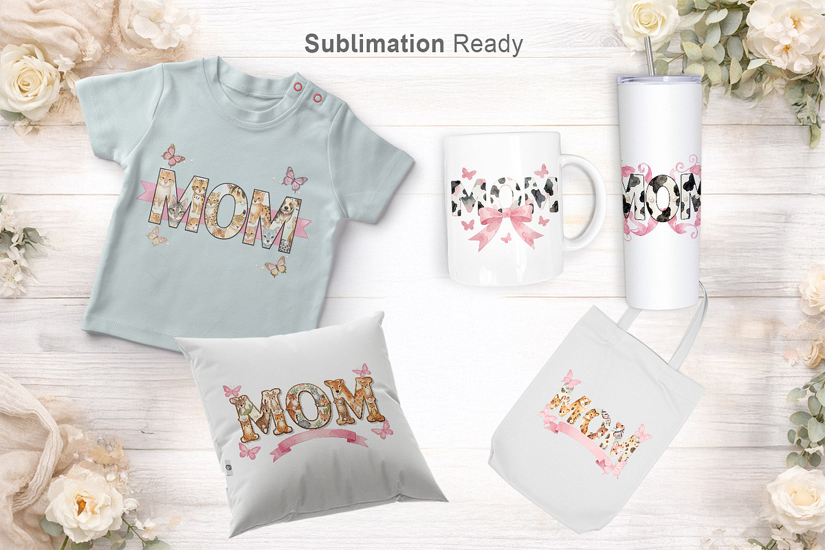 Watercolor Mom Sublimation, an Illustration by Artnoy (Photo 5 of 8)