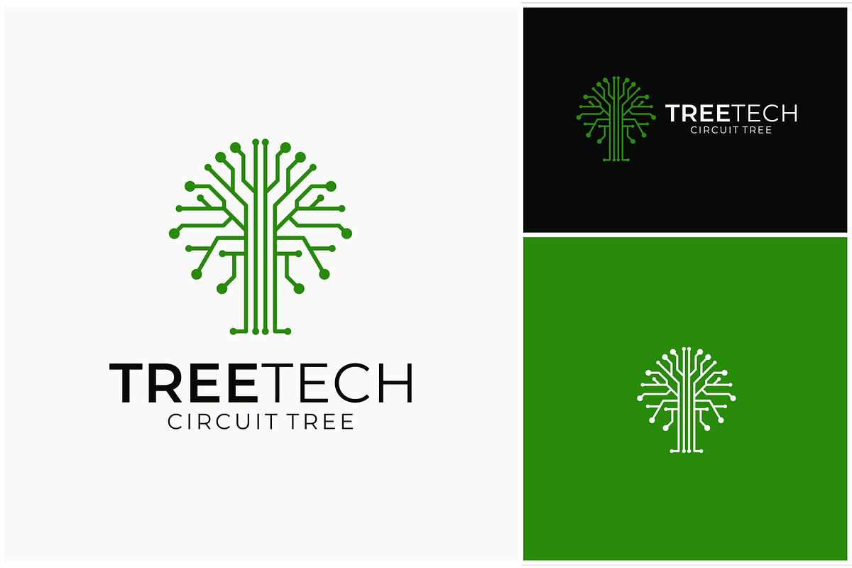 Tree Circuit Electronic Tech Logo, a Branding & Logo Template by ika trisiana (Photo 2 of 2)
