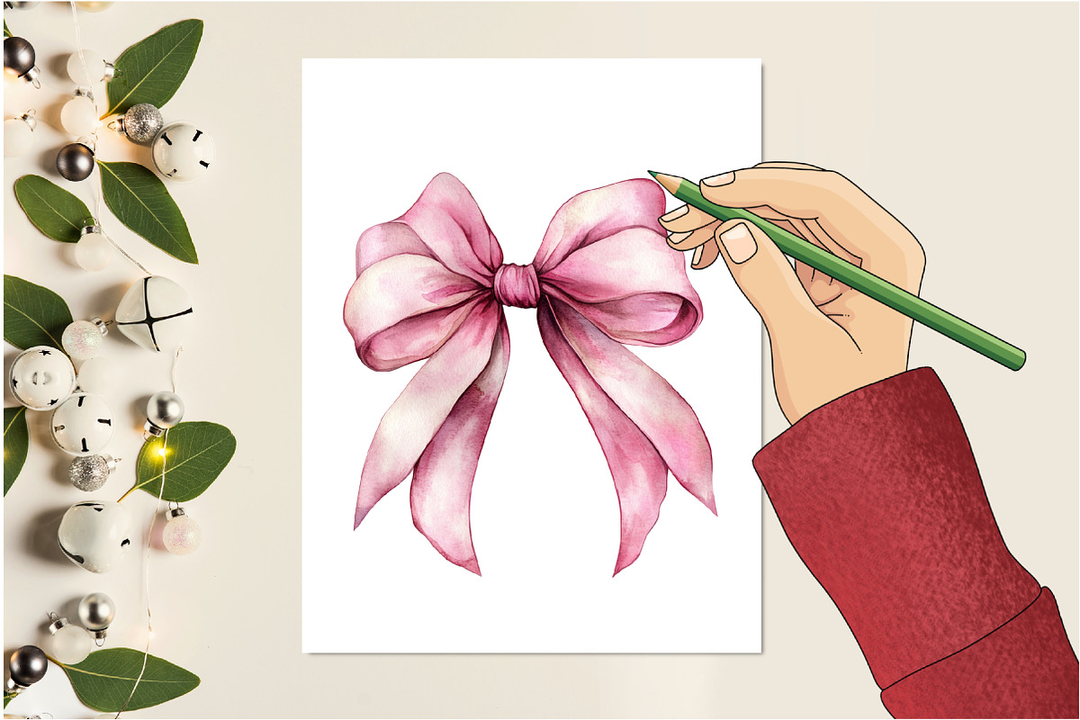 Girly Pastel Bows Clipart, an Illustration by Design Market (Photo 5 of 5)