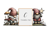 Whimsical Gnome Clipart Bundle, an Illustration by Creative Art (Thumbnail 7 of 11)