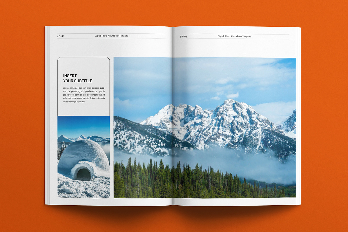 Digital Photo Album Book Template, a Brochure Template by E-Type (Photo 4 of 8)