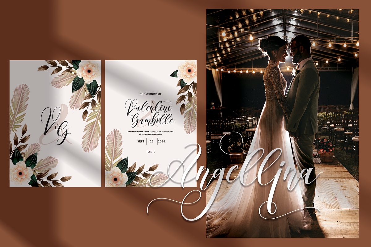 Angellina | Script font, a Script Font by Scratchones (Photo 5 of 8)