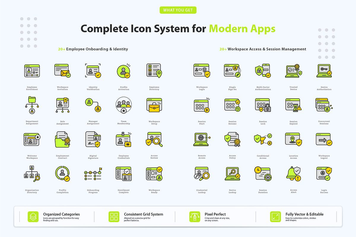 Employee Workspace Management Icons, an Outline Icon by vexper (Photo 2 of 7)