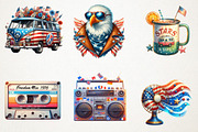 Retro 4th Of July Sublimation Png, an Illustration by RobertsArt (Thumbnail 5 of 7)