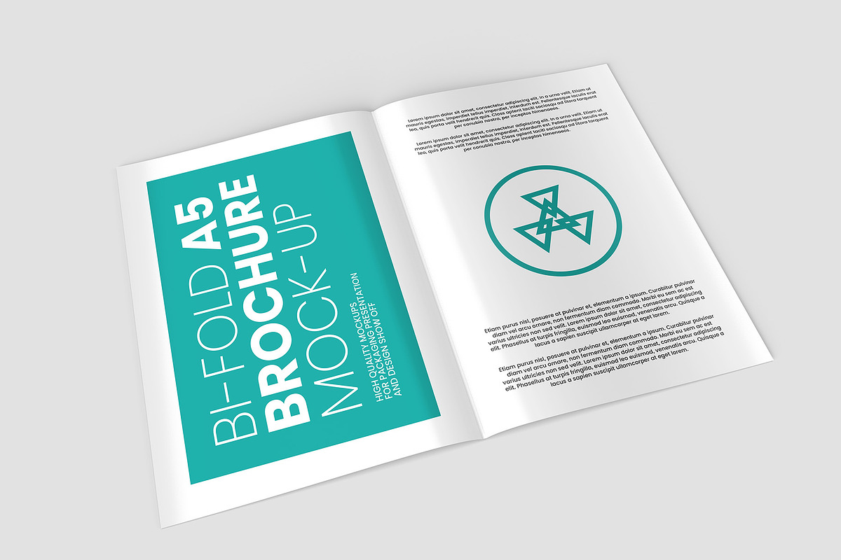Bi-Fold A5 Brochure Mock-up, a Books & Magazine Mockup by Illusiongraphic (Photo 13 of 25)