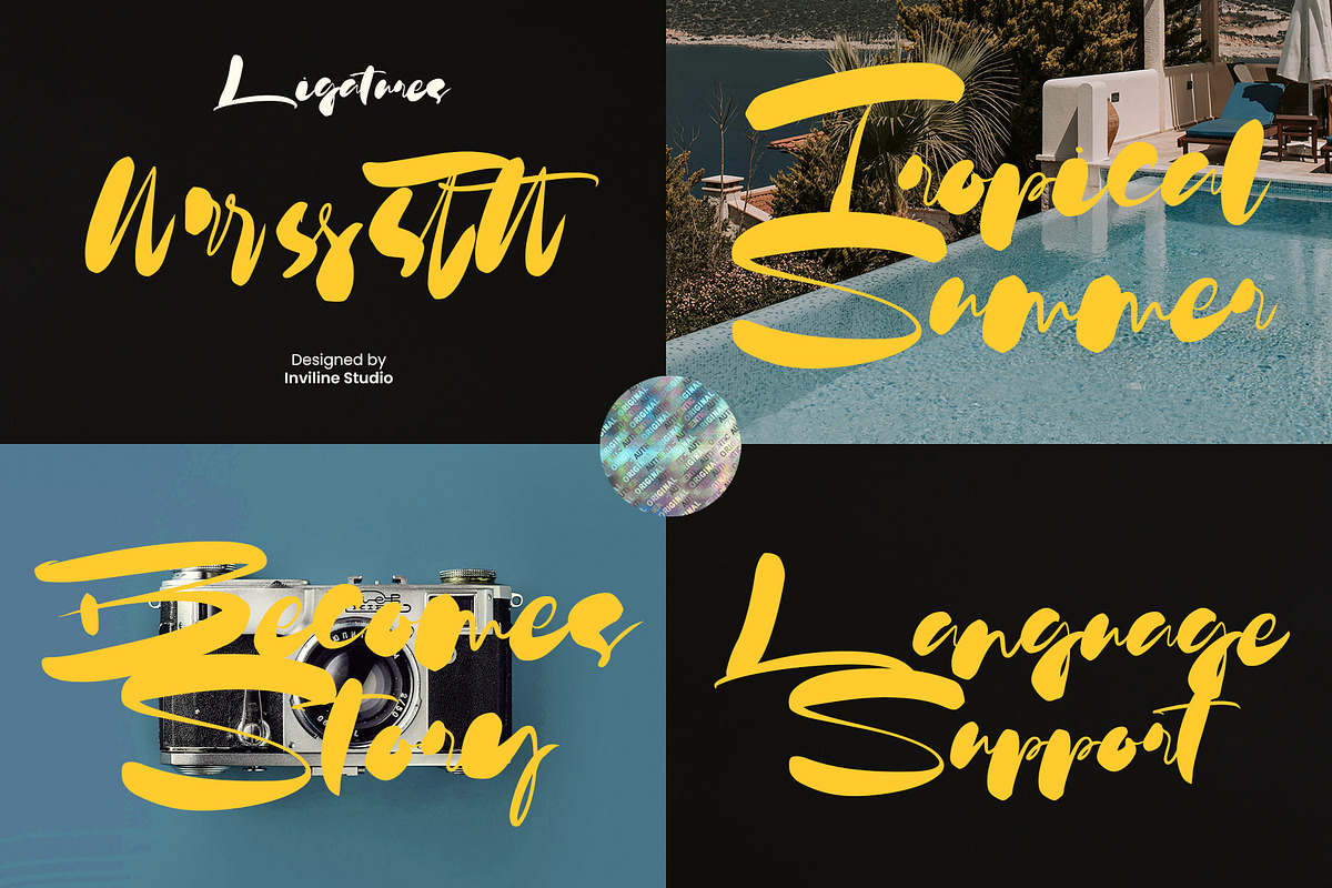 Bostania - Bold Brush Font, a Handwritten Font by Inviline.co (Photo 10 of 10)