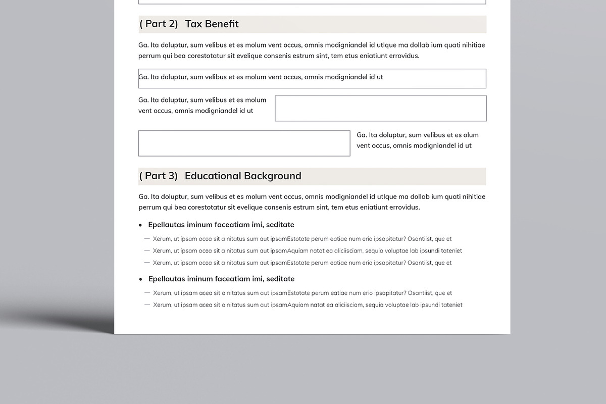 User Information Sheet Template, a Print Template by MightyDesign (Photo 3 of 8)