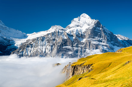 Mountain scene in the Switzerland