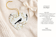 Heart Ornament Mockup, a Household Mockup by EmpaviMockups (Thumbnail 2 of 6)
