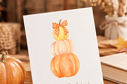 Watercolor Pumpkin Clipart PNG, an Object Illustration by PatternPalette (Thumbnail 3 of 5)