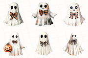 Cute Halloween Ghost Clipart, an Illustration by OK Design (Thumbnail 4 of 5)
