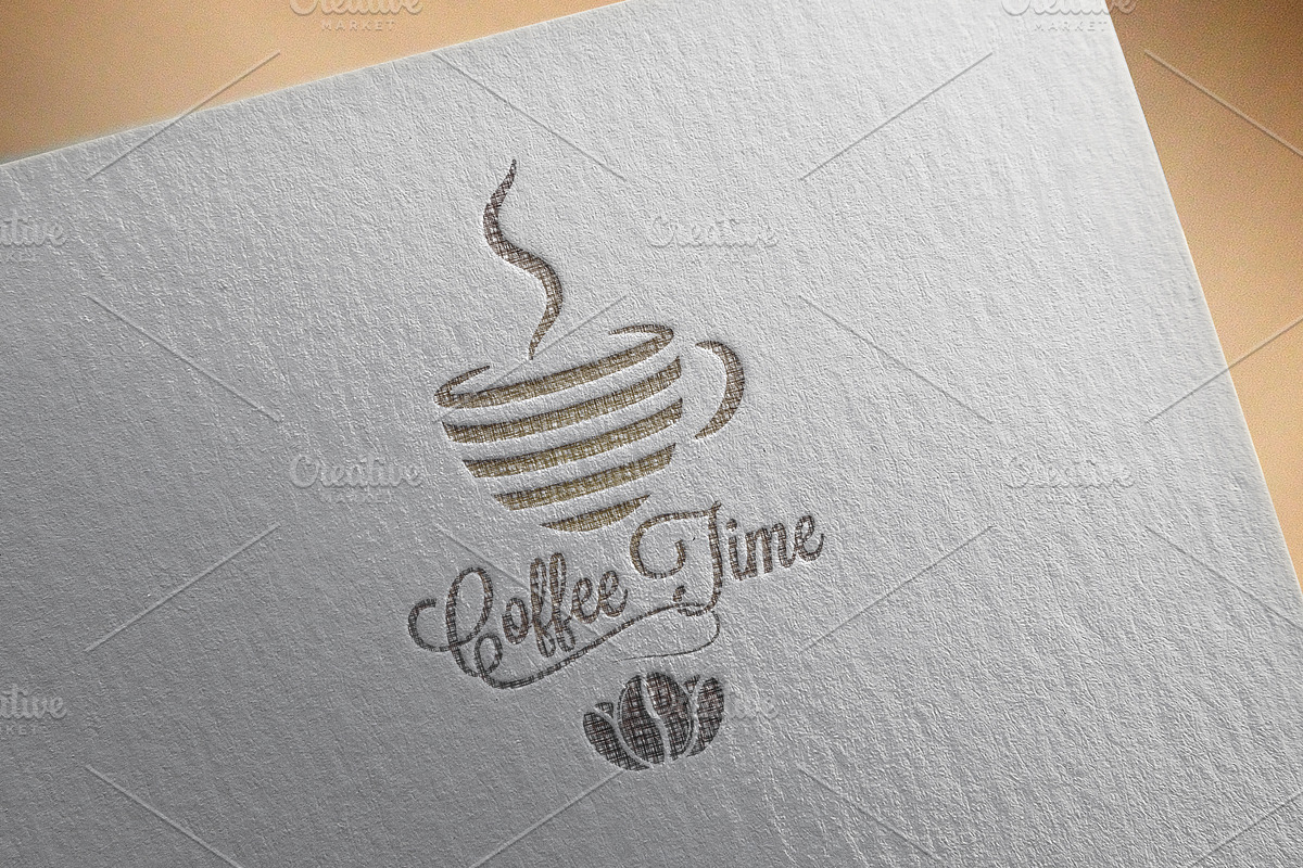 Coffee Cup Logo, Beans Texture, a Branding & Logo Template by PushLogo (Photo 1 of 3)