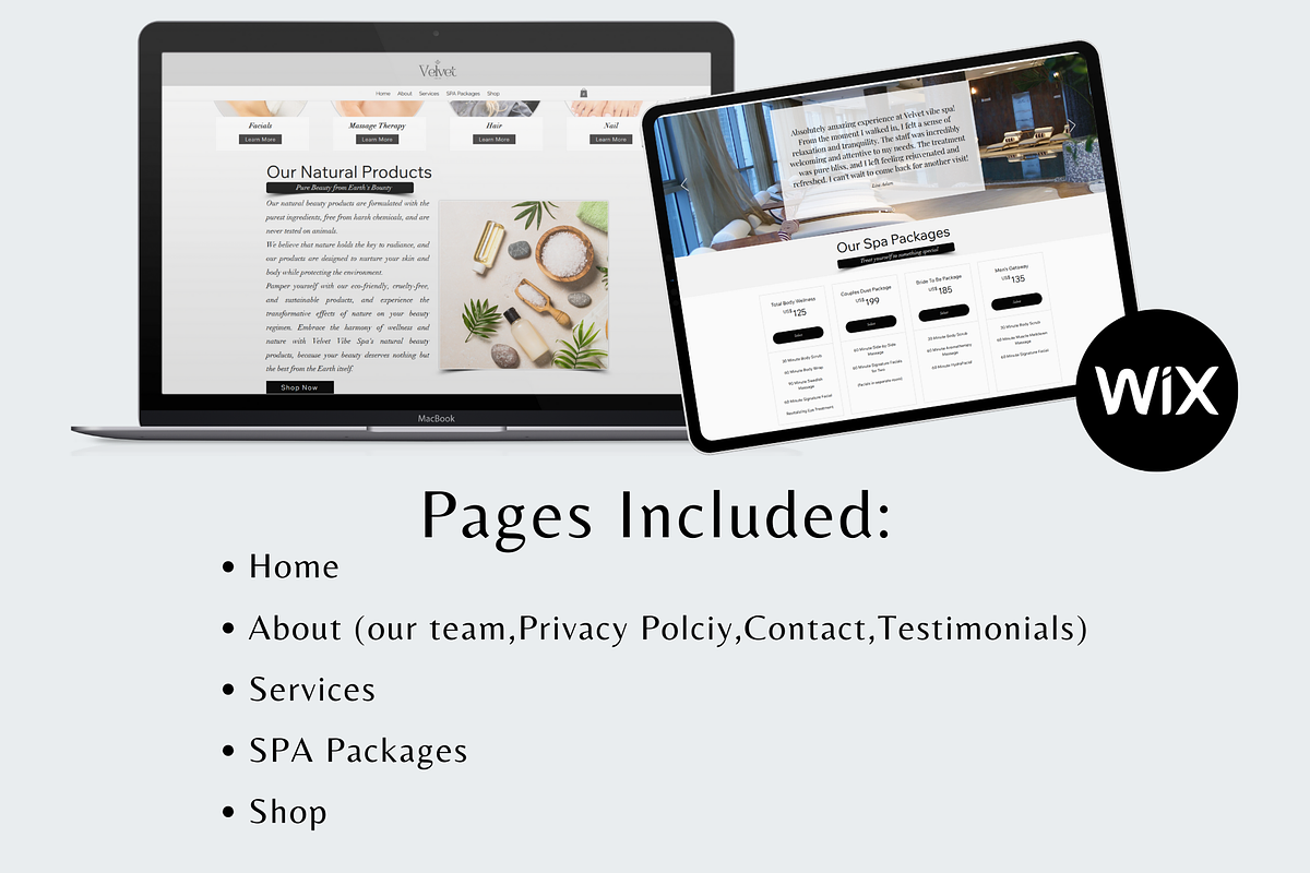 Wix Website For Spa, Cosmeticians preview 3