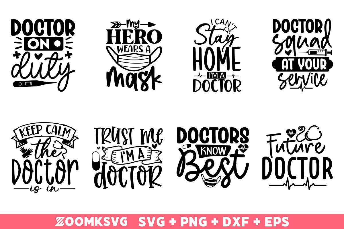 Doctor SVG bundle 40 Designs, an Illustration by ZoomkSVG (Photo 5 of 7)