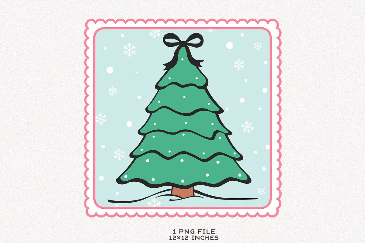 Christmas Tree Hand Drawn Coquette, an Illustration by SinaCreation (Photo 1 of 7)