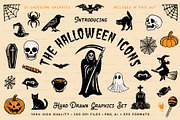 Halloween Icons Hand Drawn Graphics, a Solid Icon by BirDIY Design (Thumbnail 1 of 9)