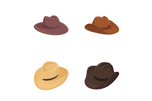 Variety Of Cartoon Cowboy Hats