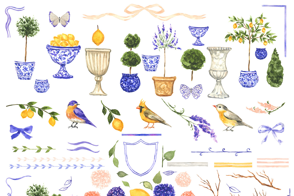 Watercolor Chinoiserie Topiary, an Illustration by RhianAwni (Photo 2 of 8)