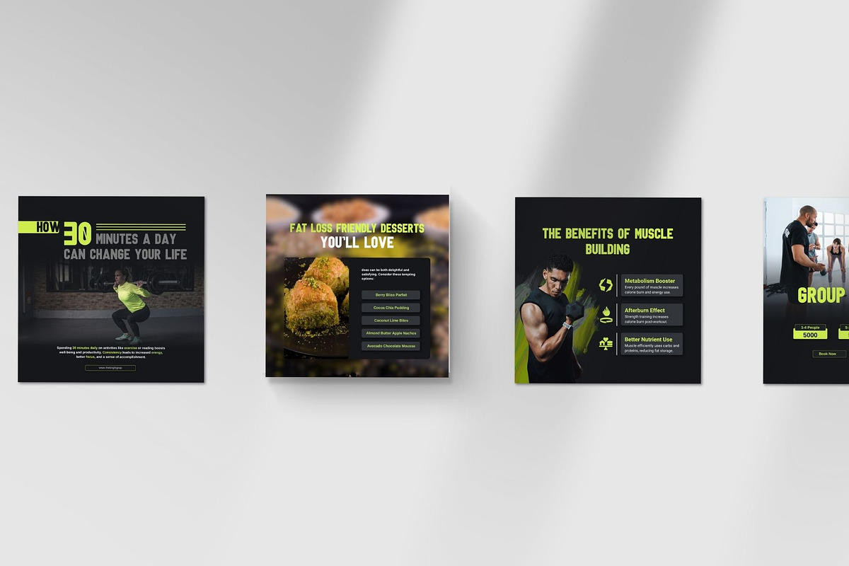 Canva Gym & Fitness Instagram Post preview 7