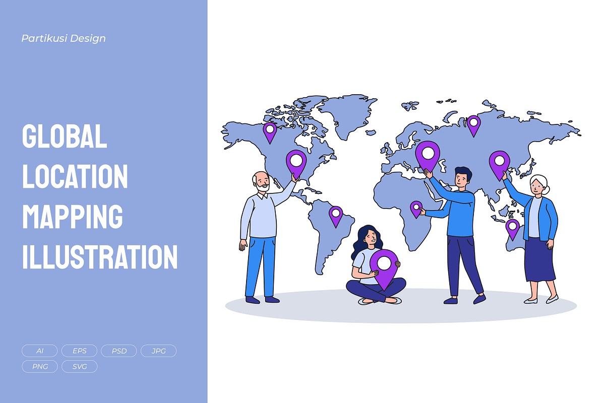 Global Location Mapping Illustration, a Person Illustration by Partikusi Design (Photo 1 of 3)