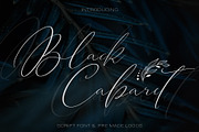 Black Cabaret Script Font & Logos, a Script Font by CallMeStasia (Thumbnail 1 of 18)