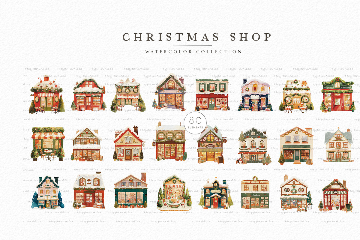 Christmas Shop, a Seasonal Illustration by heyiamalice (Photo 10 of 18)