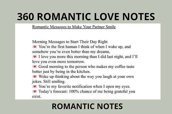 360 Romantic Love Notes preview 2