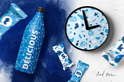 Abstract Blue Terrazzo Patterns, a Pattern Graphic by Julie&Taily (Thumbnail 8 of 9)