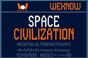 Space Civilization font, a Font by weknow (Thumbnail 1 of 8)