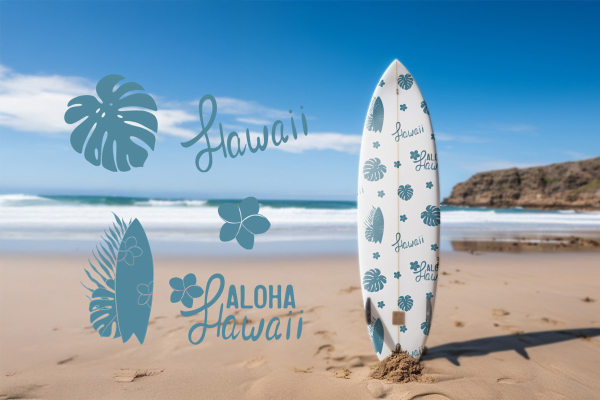 Aloha Hawaii vector illustrations, a Pattern Graphic by Mari_Caliart (Photo 10 of 10)