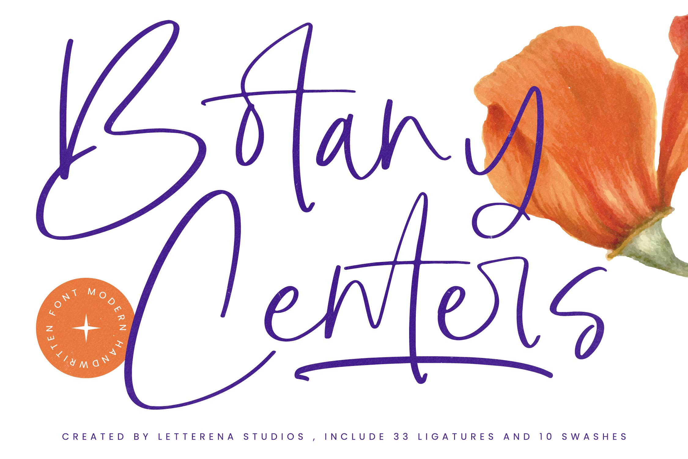Botany Centers Modern Handwritten, a Script Font by Letterena Studios ...