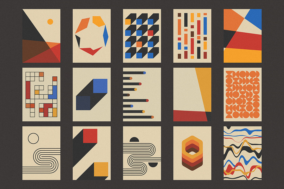 Set of 15 Simple Geometric Posters, an Object Graphic by Kokoshka (Photo 2 of 9)