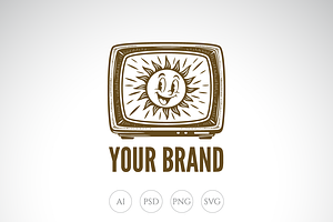 Sunny Vintage TV Logo Template