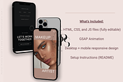 MakeUp Artist HTML Portfolio Website, a HTML Template by Pastel Pixels Studio (Thumbnail 3 of 3)