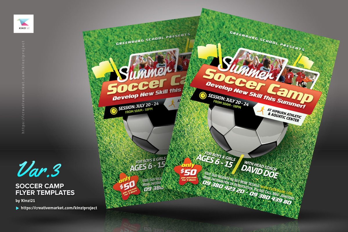 Soccer Camp Flyer Templates, a Flyer Template by kinzi21 (Photo 4 of 4)
