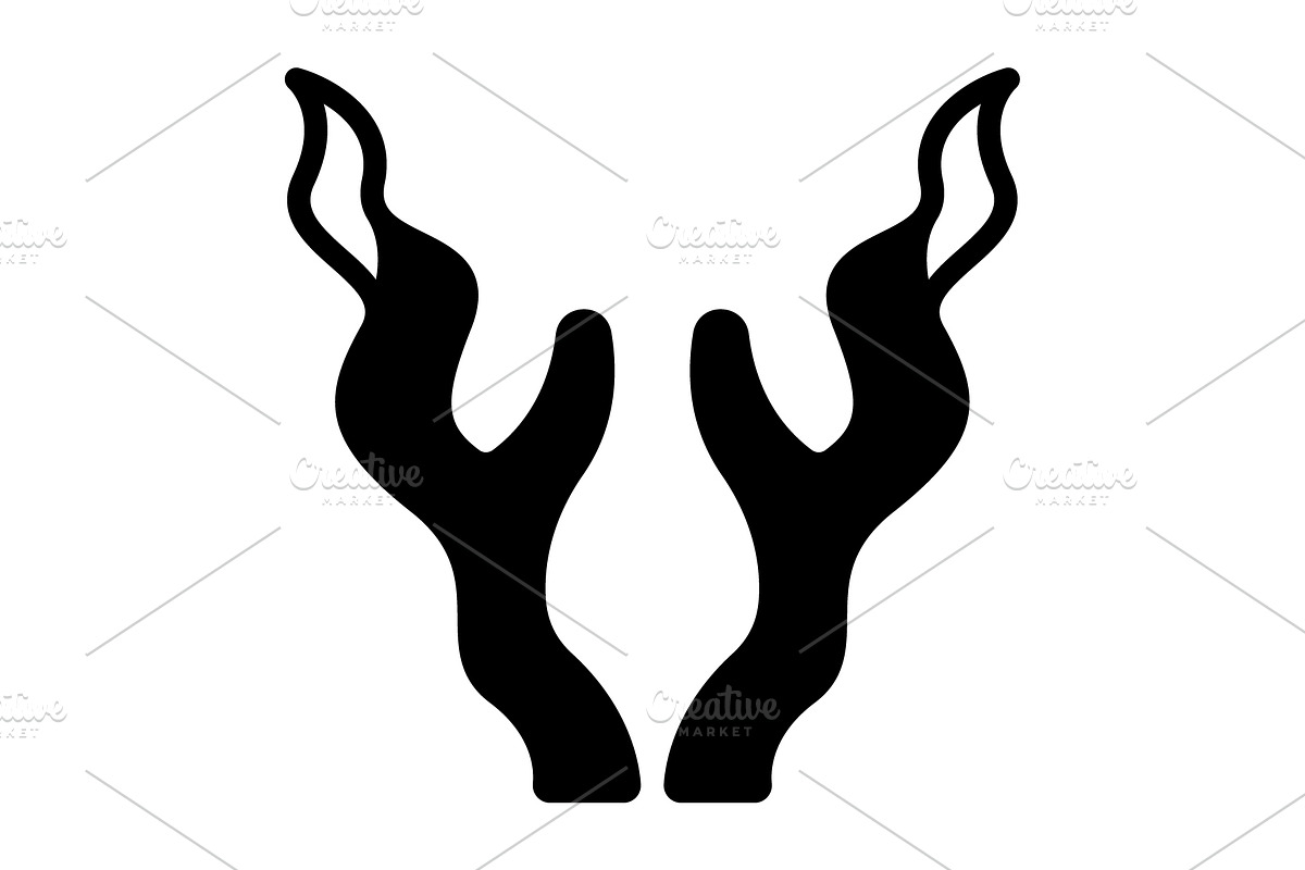 Horny reindeer solid icon, a Solid Icon by Creative priyanka