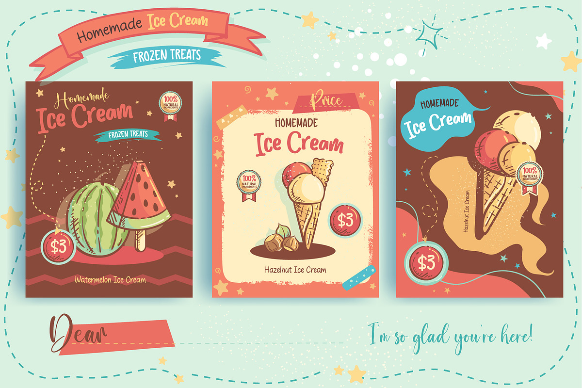 Retro Ice Cream Bundle, a Food Illustration by Nearbirds (Photo 9 of 12)