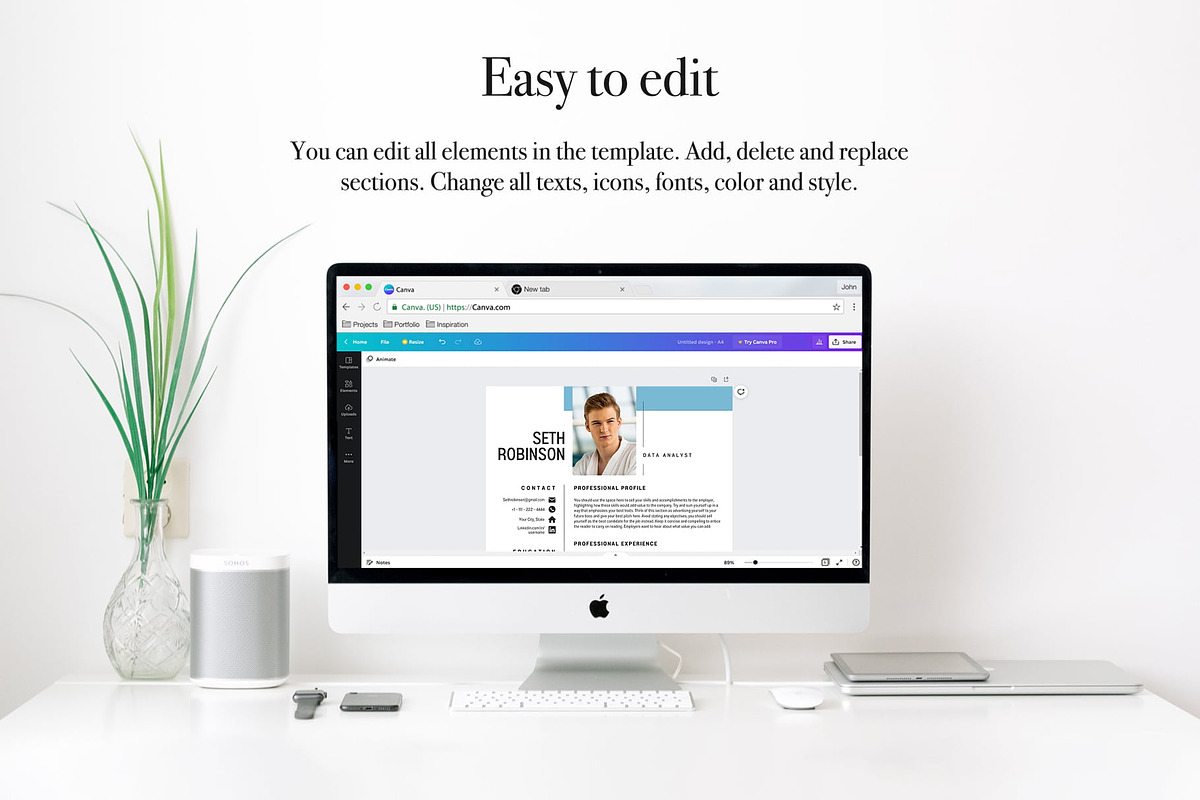 Modern Resume Template Pack | Canva, a Resume Template by Lux Resume (Photo 7 of 9)
