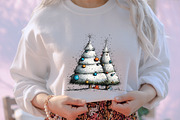Whimsical Christmas Trees Clipart, an Illustration by designcity5 (Thumbnail 4 of 5)