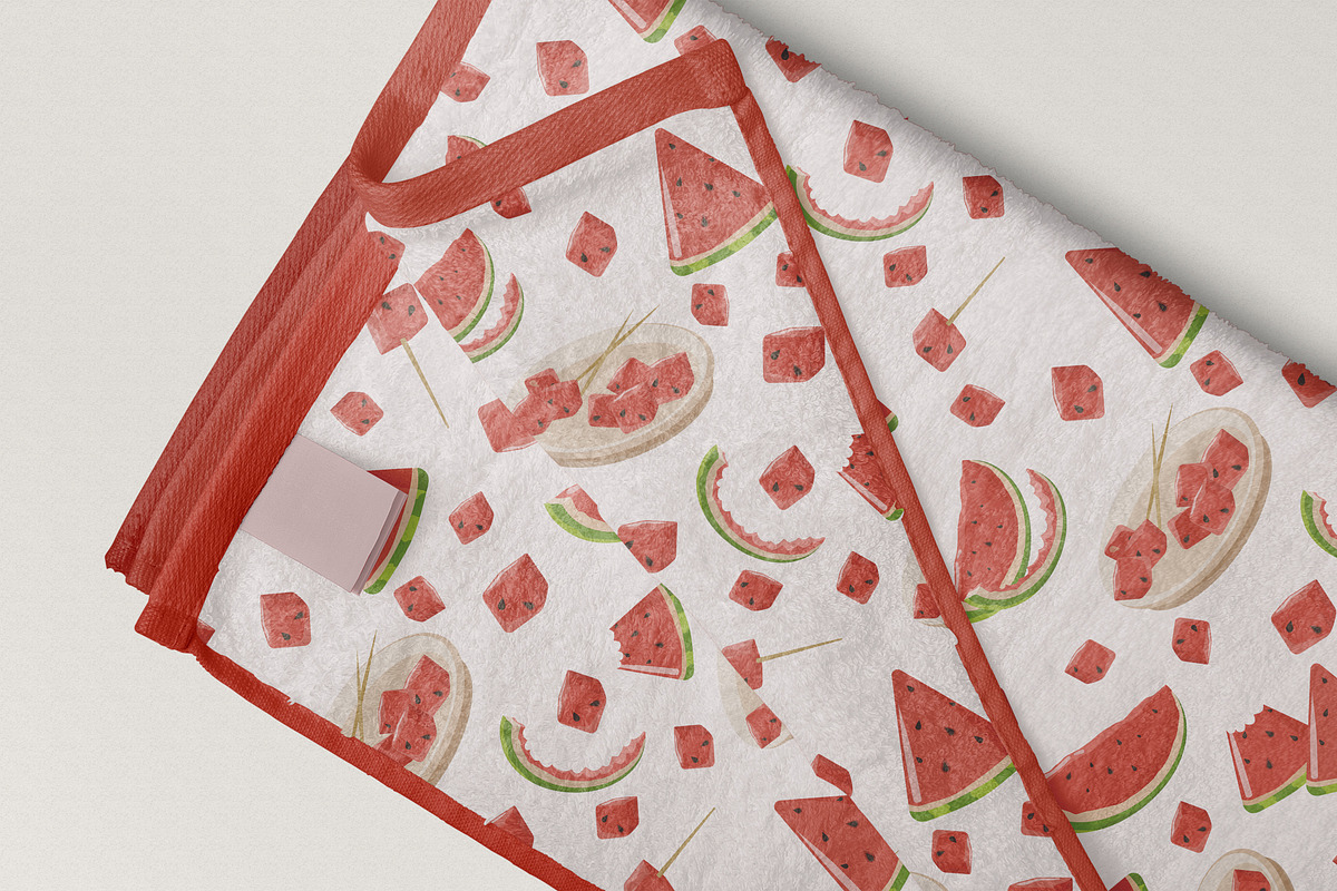 Watermelon Clipart Patterns Cards, a Food Illustration by Vaniuta_Art (Photo 4 of 5)