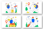 10 Solo Travel Vector Illustration, a Person Illustration by denayunebgt (Thumbnail 2 of 4)
