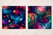 Watercolor Galaxy Seamless Pattern, a Pattern Graphic by Leakedink (Thumbnail 2 of 3)
