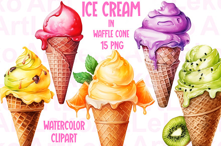 Ice Cream in Waffle Cone