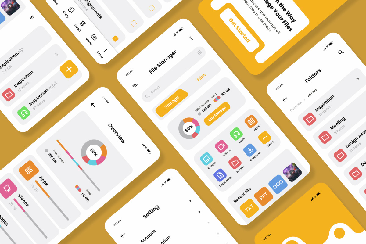 FileGrid - File Manager Mobile App, an App Template by trabaskriya (Photo 5 of 6)