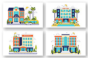 10 Modern City Hotel Building, an Object Illustration by denayunebgt (Thumbnail 3 of 4)