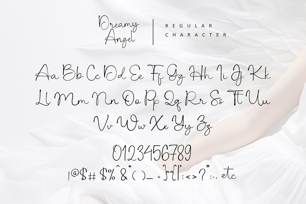 Dreamy Angel, a Handwritten Font by Letterara (Photo 10 of 11)