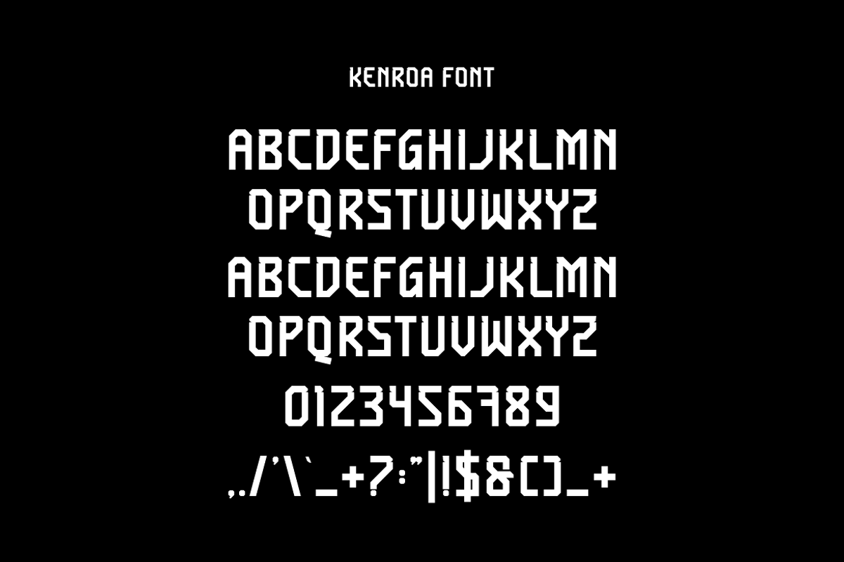 Kenroa - Sport Font, a Sans Serif Font by Iqsiart Studio (Photo 5 of 6)
