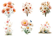Whimsical Spring Flower Clipart, an Illustration by DreamArtGraphic (Thumbnail 4 of 4)
