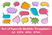 Set of Speech Bubble Templates, an Object Graphic by vikkishop (Thumbnail 1 of 2)